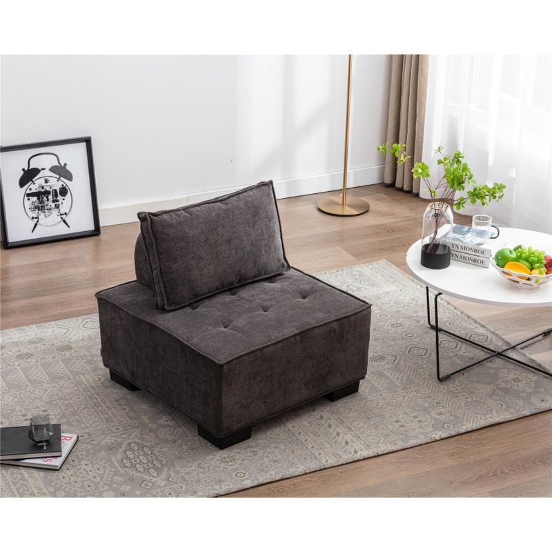 Living Room Ottoman Lazy Chair Sofa - Orange