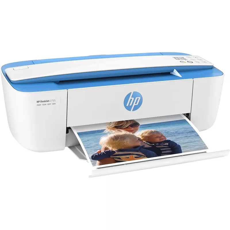 HP - DeskJet 3755 Wireless All-in-One Instant Ink Ready Inkjet Printer - Blue