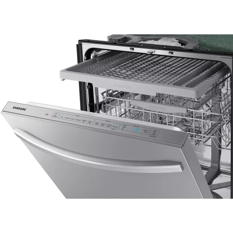 Samsung - StormWash 24" Top Control Built-In Dishwasher with AutoRelease Dry, 3rd Rack, 48 dBA - Stainless steel