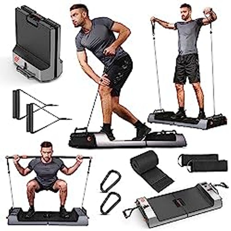 SQUATZ Apollo Board Gym, Version II Updated 288 LBS Resistance Foldable Multifunctional Workout Device with 5 Training Modes,...