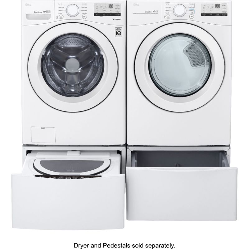 Alt View Zoom 21. LG - 4.5 Cu. Ft. High Efficiency Stackable Front-Load Washer with 6Motion Technology - White