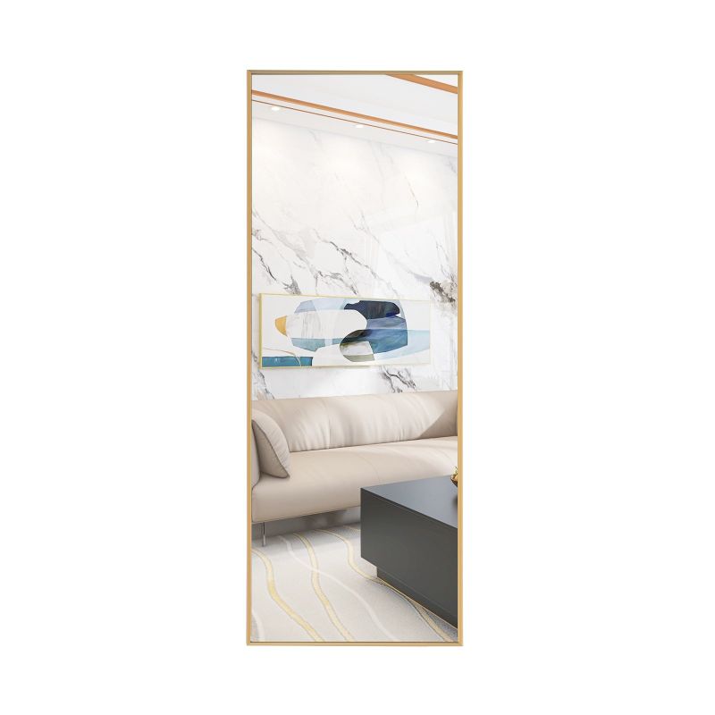 65" x 24" Full Length Mirror Hanging Standing or Leaning - 65*24 - Gold