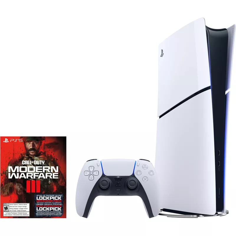 Sony - PlayStation 5 Console SLIM - Call of Duty Modern Warfare III Bundle (Full Game Download Included) Bundle With Accessories