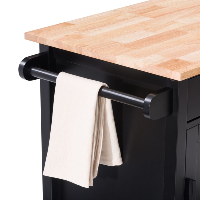 CorLiving Sage Wood Kitchen Cart - N/A - Black