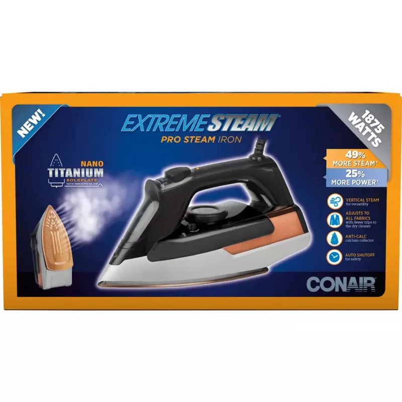 Conair - ExtremeSteam Steam Iron - White/Silver/Black