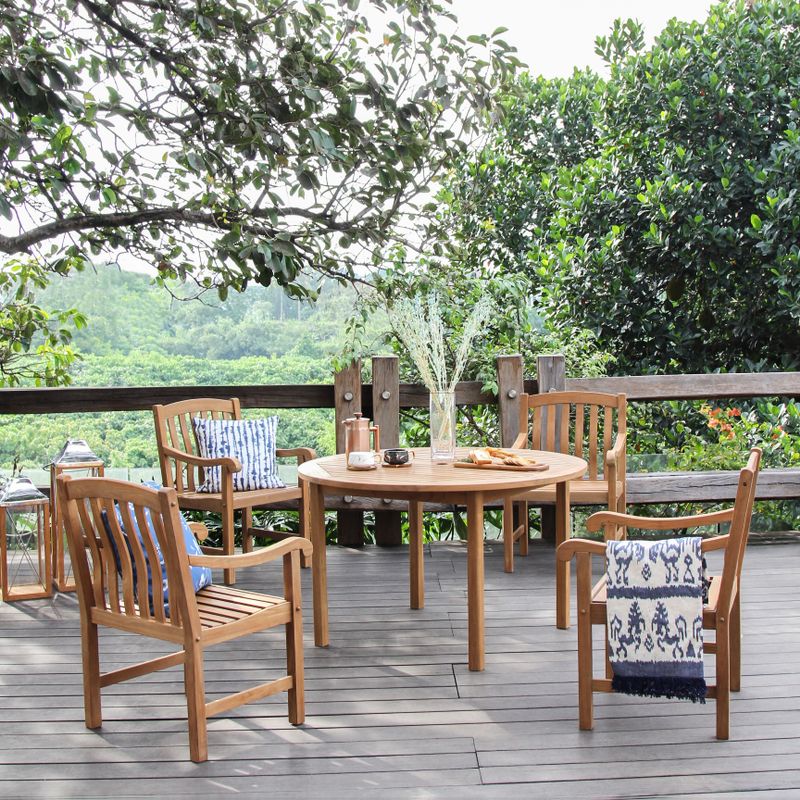 Cambridge Casual Chara Teak Wood Outdoor Dining Table - Natural Teak