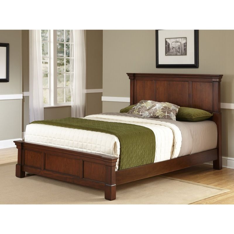 2-Piece Aspen Queen Bed with Nightstand Set by homestyles - White - Queen - 2 Piece