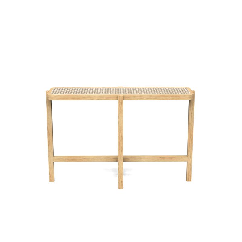 Marsie Wood and Rattan 48-inch Console Table - Natural