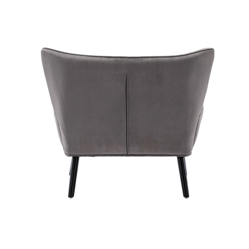 40.16''Wide Fabric Padded Accent Chair - Grey