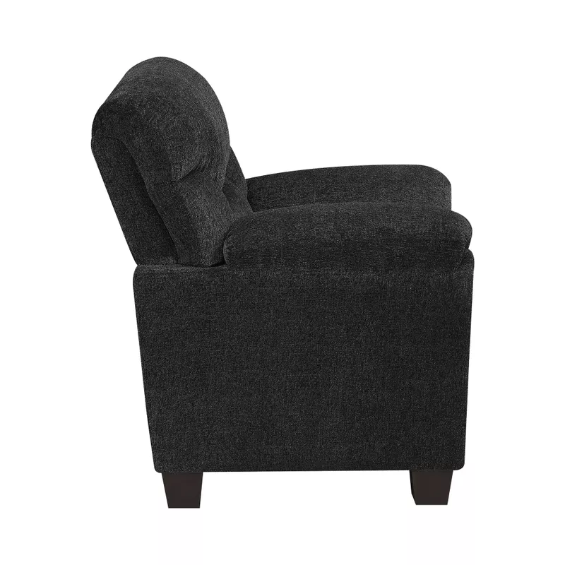 Clemintine Upholstered Chair with Nailhead Trim Graphite