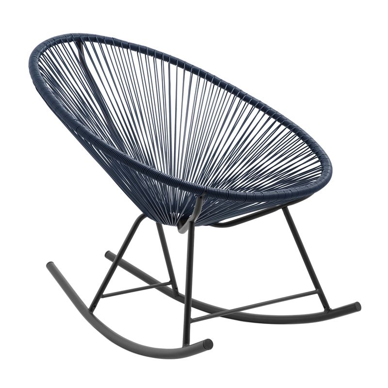 Corvus Sarcelles Modern Wicker Patio Rocking Chairs (Set of 2) - Detail 2