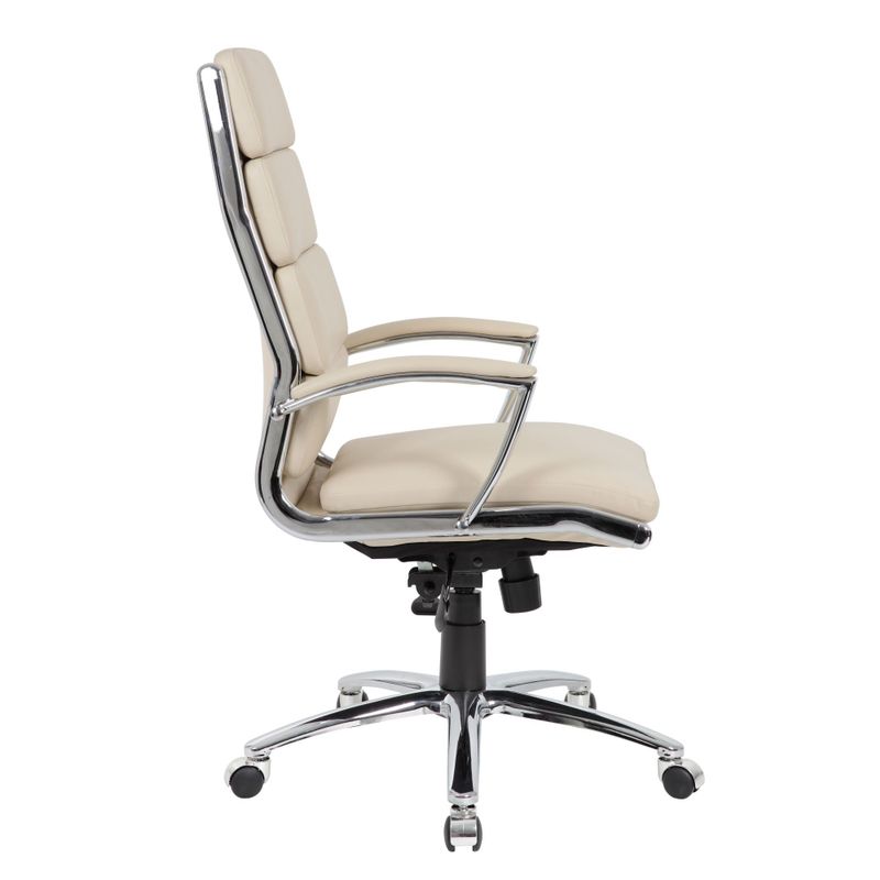 Boss CaressoftPlus Chrome Finish Executive Chair - Beige