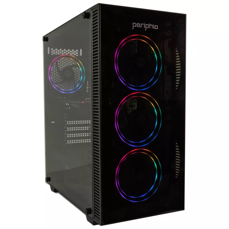 Periphio Green Gaming PC Computer, Ultra-Fast Intel Core i5 6500, Integrated HD 530 Graphics, 16GB DDR4 RAM, 240GB SSD + 1TB HDD, Windows 10 Home, WIFI, iGPU Gaming