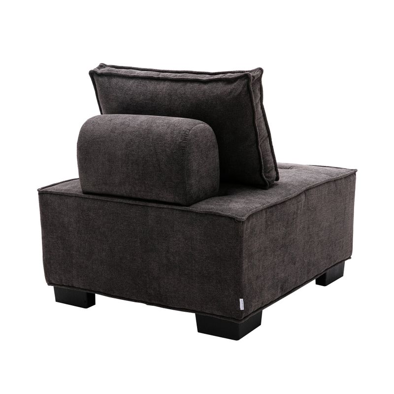 Living Room Ottoman Lazy Chair Sofa - Orange