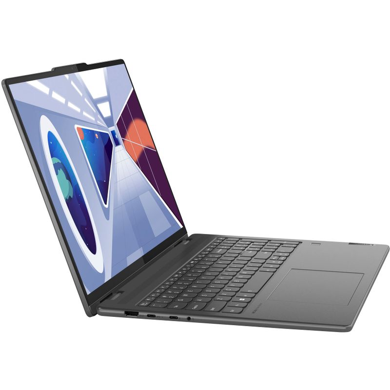 Angle Zoom. Lenovo - Yoga 7i 16" WUXGA 2 in 1 Touch-Screen Laptop - Intel Core i5-1335U - 8GB Memory - 512GB SSD - Storm Grey