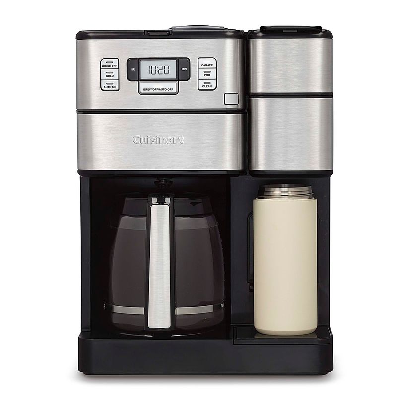 Alt View Zoom 13. Cuisinart - Coffee Center Grind & Brew Plus 12-Cup Coffee Maker with Carafe and Single Serve Brewer - Black Stainless