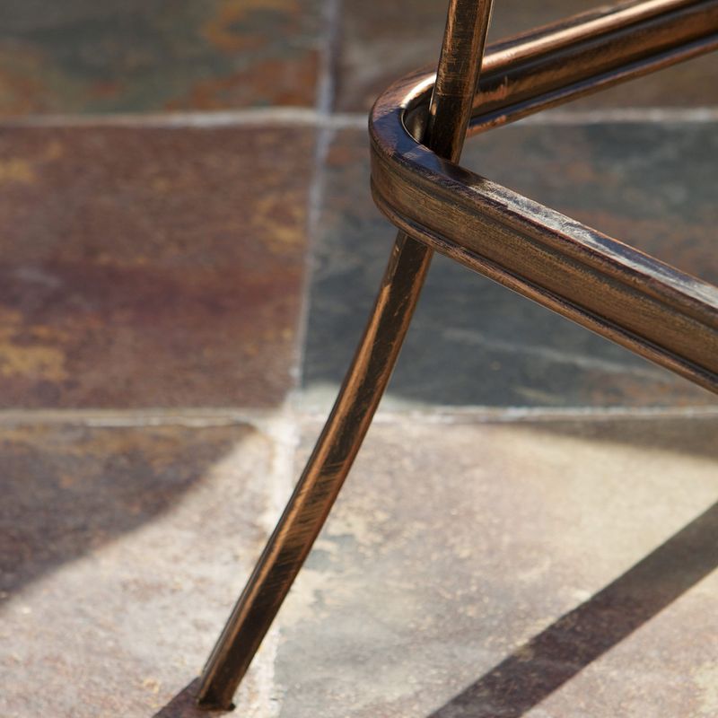 Sebastian Cast Aluminum Barstool by Christopher Knight Home - Copper