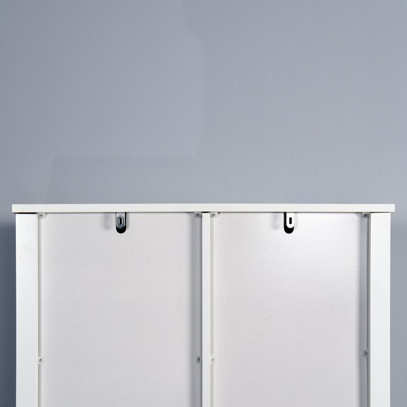 27.16 in. W x 66.93 in. H x 9.06 in. D White Over-the-Toilet Storage - Wood Finish - White