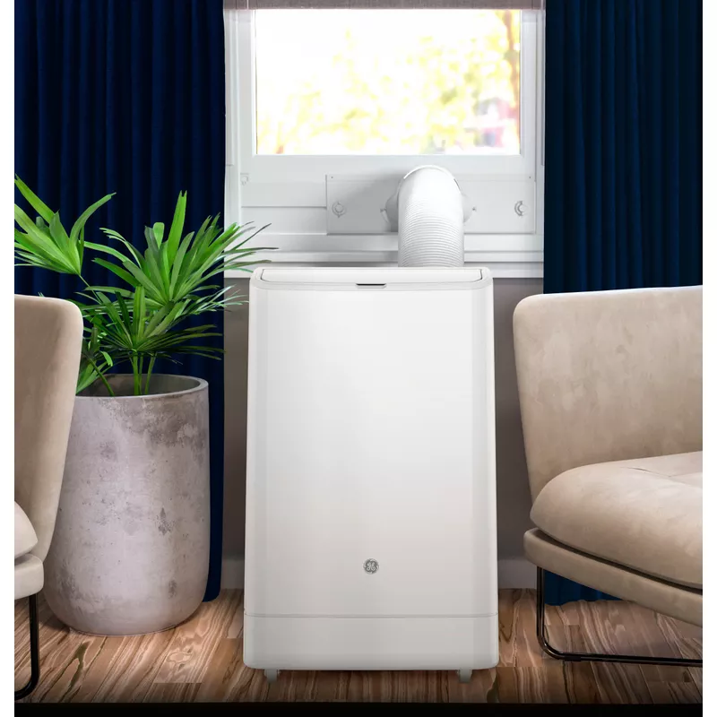 GE - 450 Sq. Ft. 10,400 BTU Smart Portable Air Conditioner - White