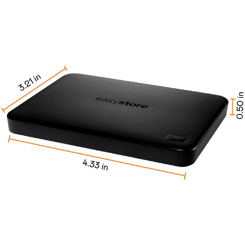Angle Zoom. WD - Easystore 1TB External USB 3.0 Portable Hard Drive - Black