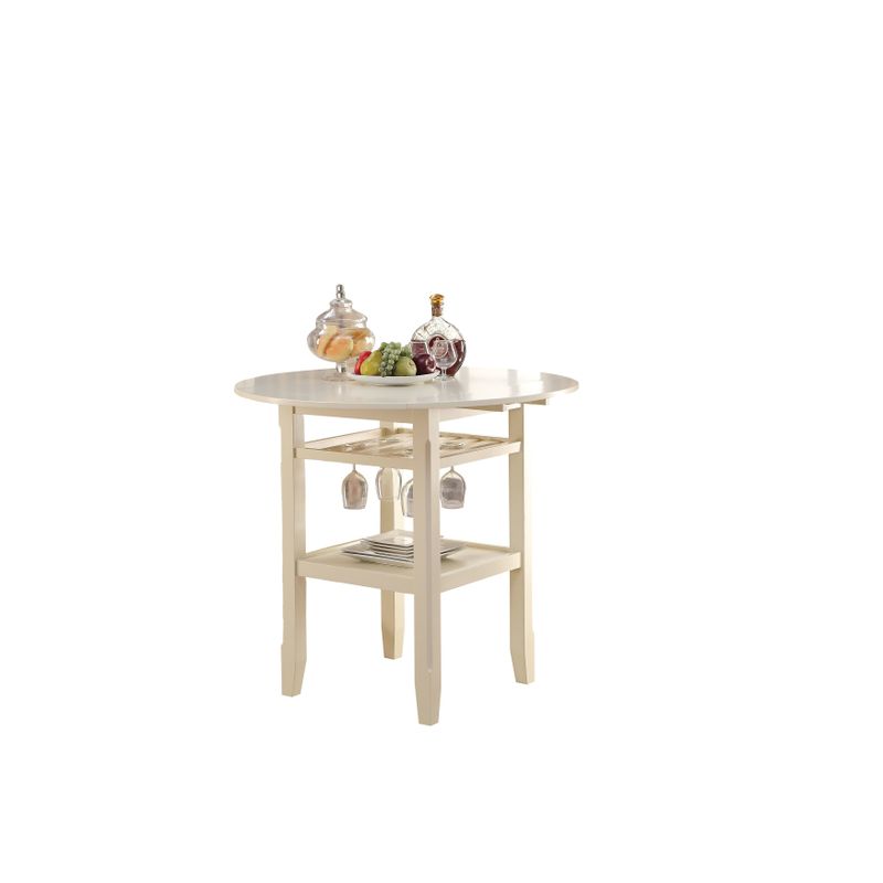 Tartys Cream Counter-height Table - Cream, 40"L x 40"W x 36"H