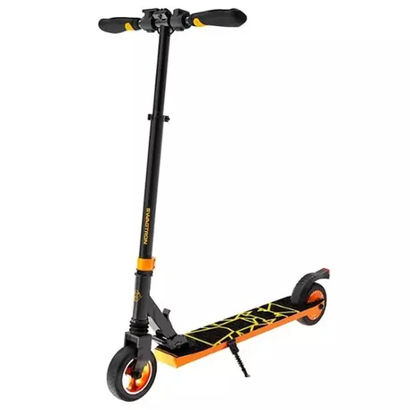 Swagtron - Swagger Foldable Electric Scooter w/7.9 Mi Max Operating Range & 15.5 mph Max Speed - Orange