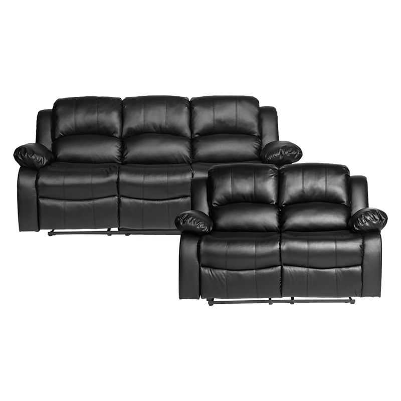 Lucca 2-Piece Reclining Living Room Set - Chocolate