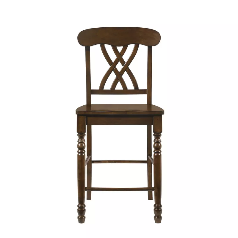 ACME Dylan Counter Height Chair (Set-2), Walnut Finish