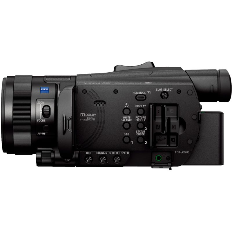 Alt View Zoom 1. Sony - Handycam FDR-AX700 4K Premium Camcorder - black