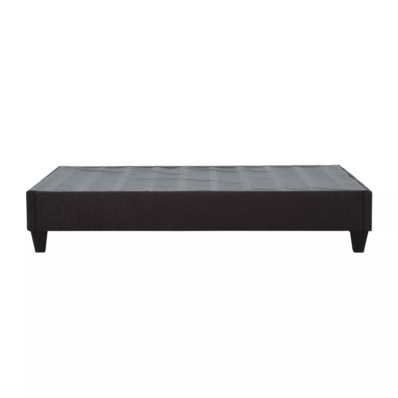 Carter Queen Dark Grey Upholstered Platform Bed Frame