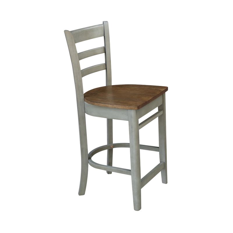 Emily Solid Wood Stool - Cinnamon/Espresso - Counter height