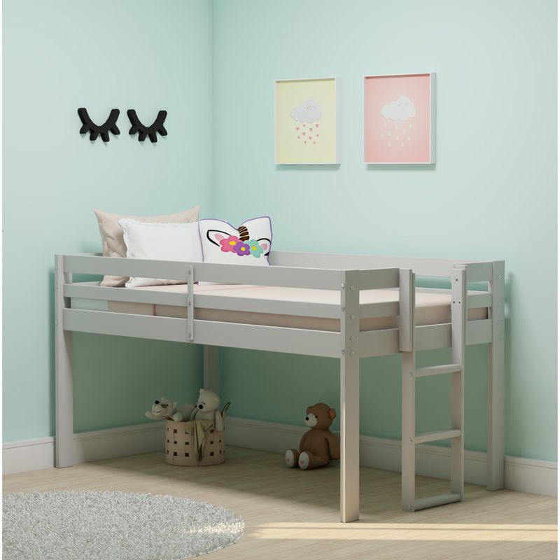 Taylor & Olive Acropolis Wood Twin Junior Loft Bed - White
