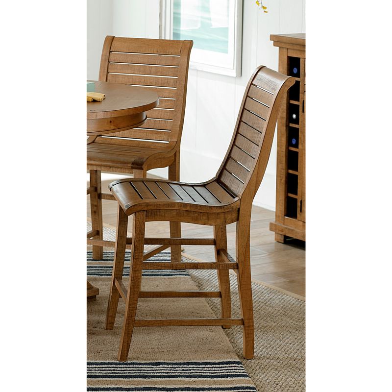 Willow Distressed Pine Dining Chairs (Set of 2) - Upholstered Dining Chair Set