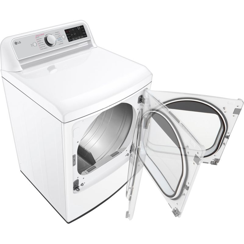 Alt View Zoom 1. LG - 7.3 Cu. Ft. Smart Gas Dryer with Steam and Sensor Dry - White