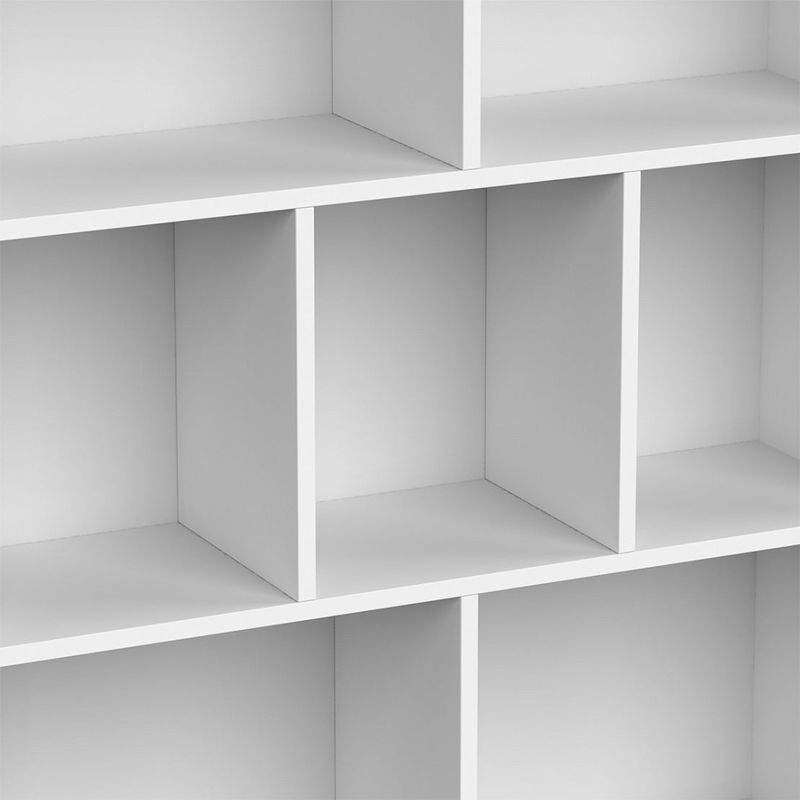 40.9'' H x 31.5'' W Geometric Bookcase Living room storage bookshelf - White