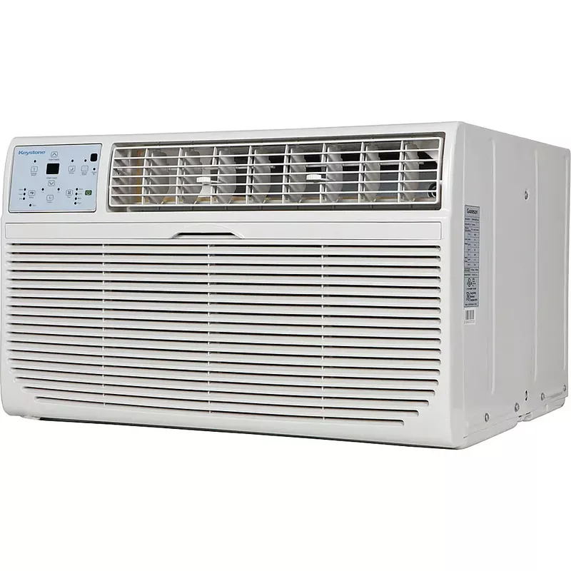 Keystone - 550 Sq. Ft. 12,000 BTU In Wall Air Conditioner - White