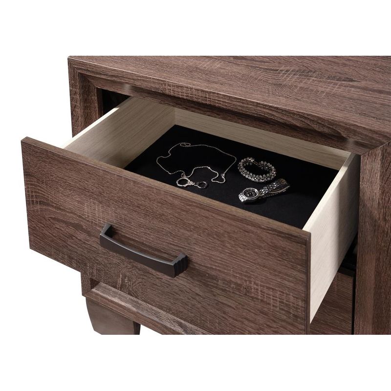 Brandon 2-drawer Nightstand Medium Warm Brown