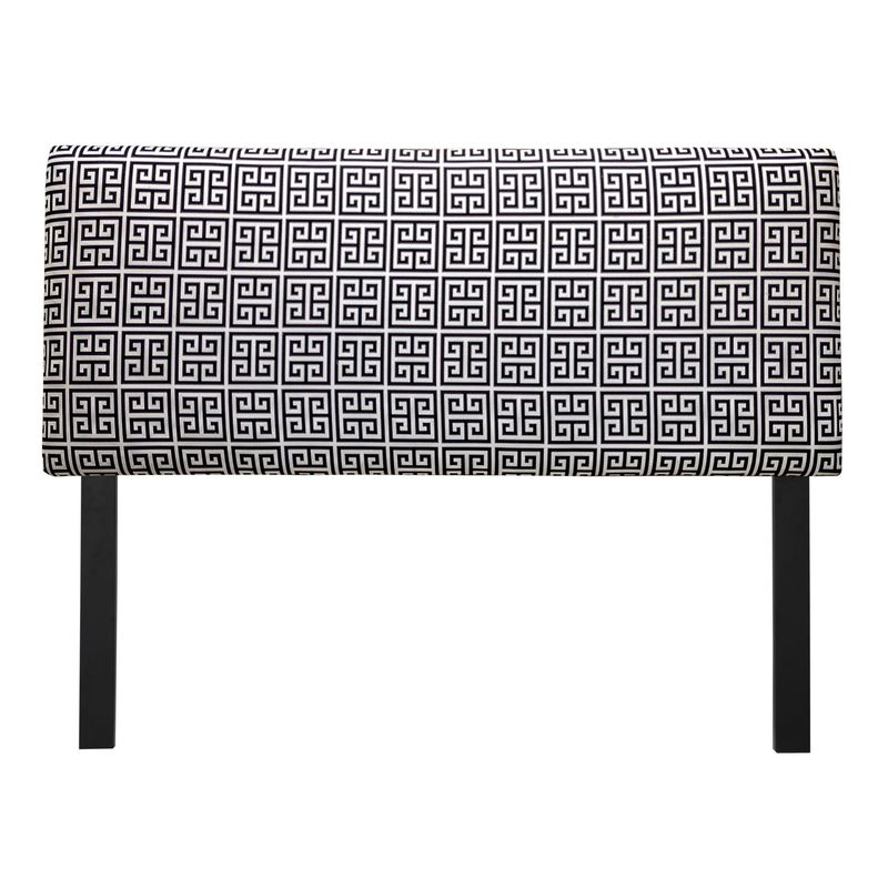 Upholstered Towers Black/ White Headboard - Twin