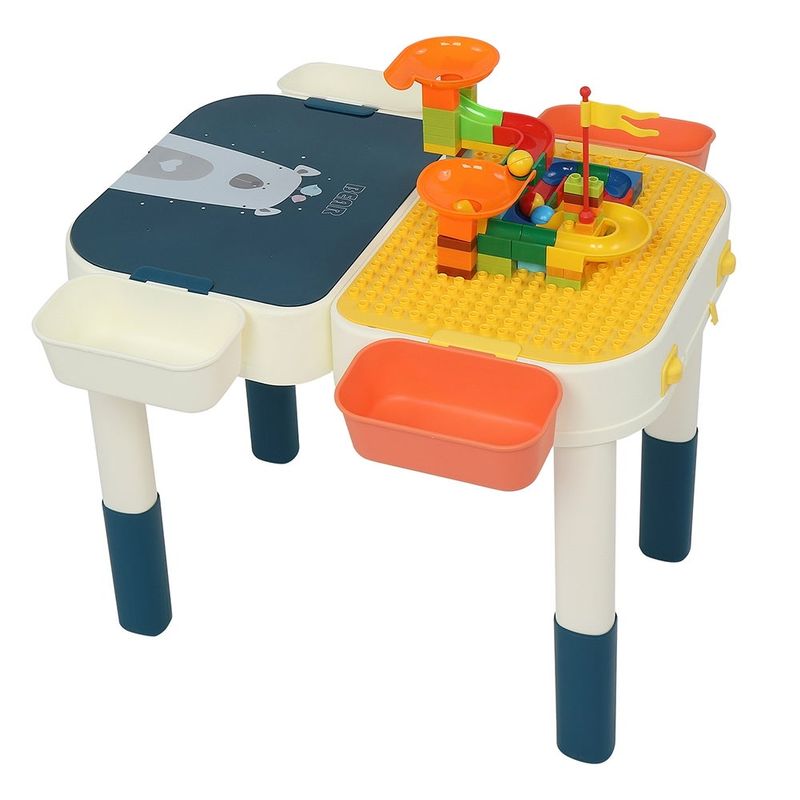 Kids Activity Table Set, Multi Activity Table Set with Storage Area - Colorful
