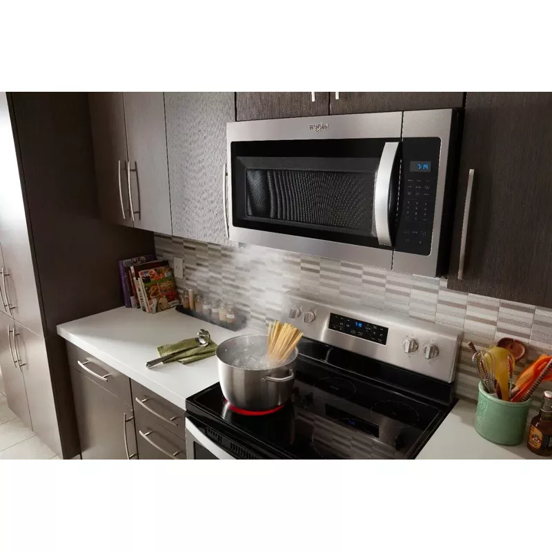 Whirlpool - 1.7 Cu. Ft. Over-the-Range Microwave - Stainless Steel