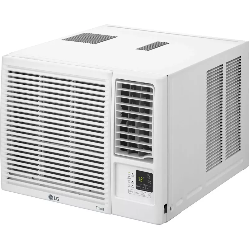 LG - 550 Sq. Ft. 12,000 BTU Smart Window Air Conditioner with 11,200 BTU Heater - White