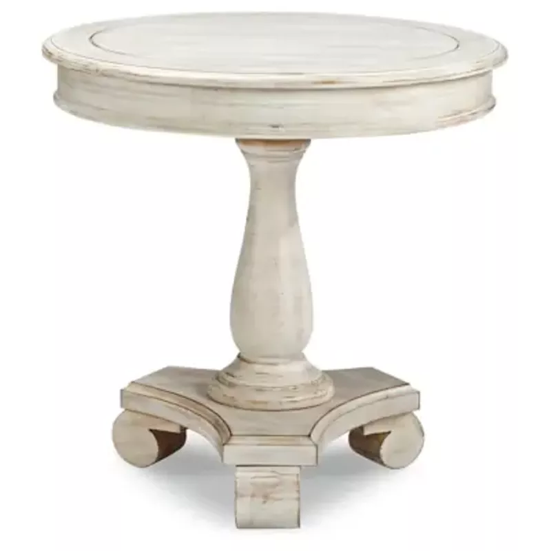 White Mirimyn Round Accent Table