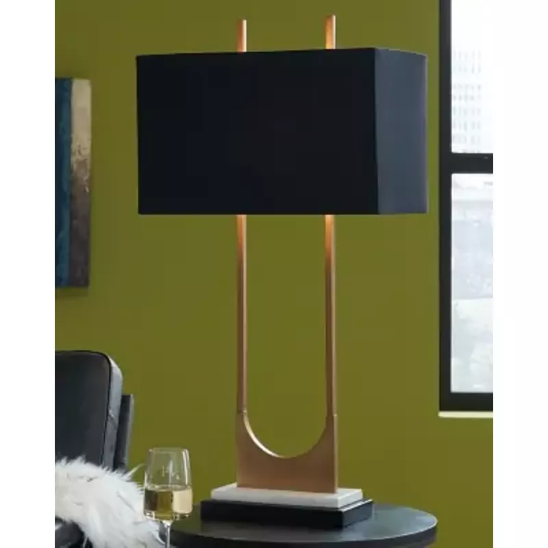 Brass Finish Malana Metal Table Lamp (1/CN)