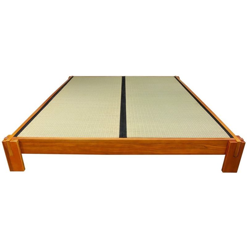 Handmade Mahogany Honey King Tatami Platform Bed (China)