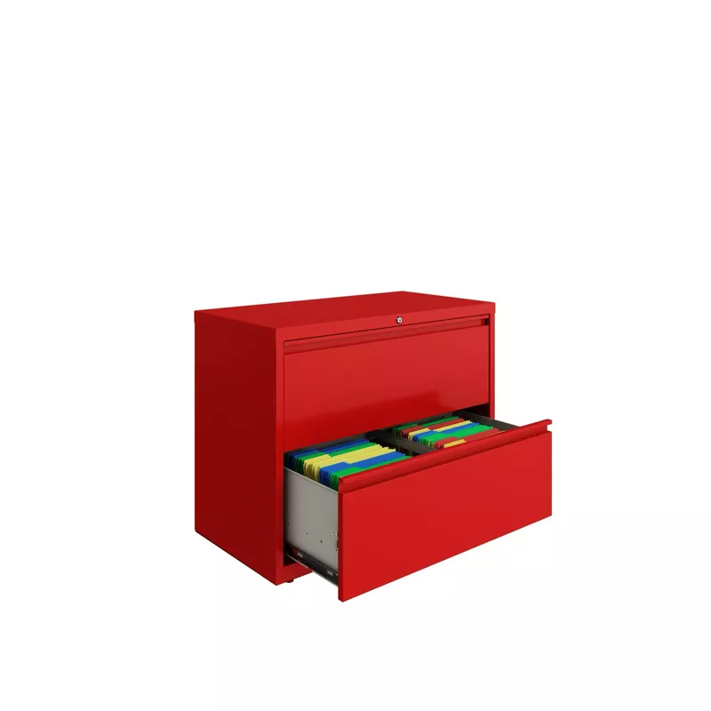 Hirsh 36 in Wide, 2 Drawer, HL8000 Series, Lava Red - Red