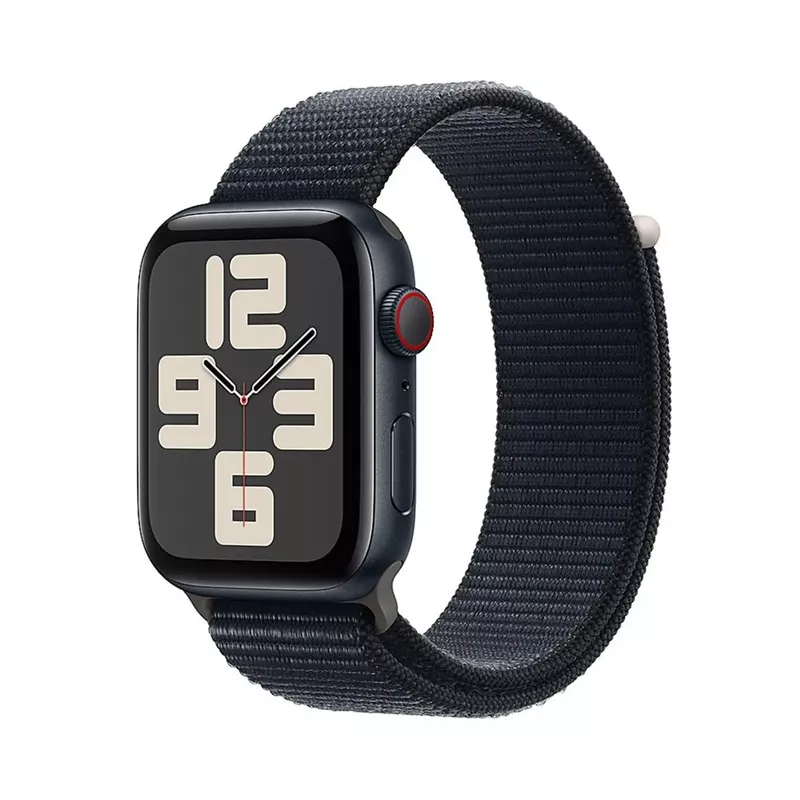 Apple Watch SE 2nd Generation (GPS + Cellular) 44mm Midnight Aluminum Case with Midnight Sport Loop - Midnight