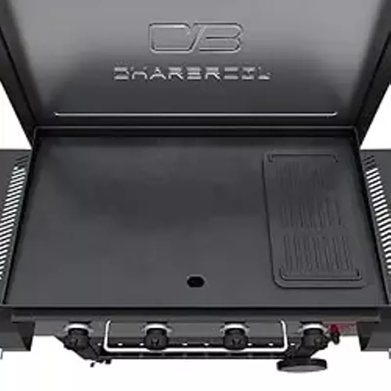 Charbroil® 36" Performance Series™ Deluxe Propane Gas Griddle with Cart 4 Burner Flat Top Grill, Black 463285924