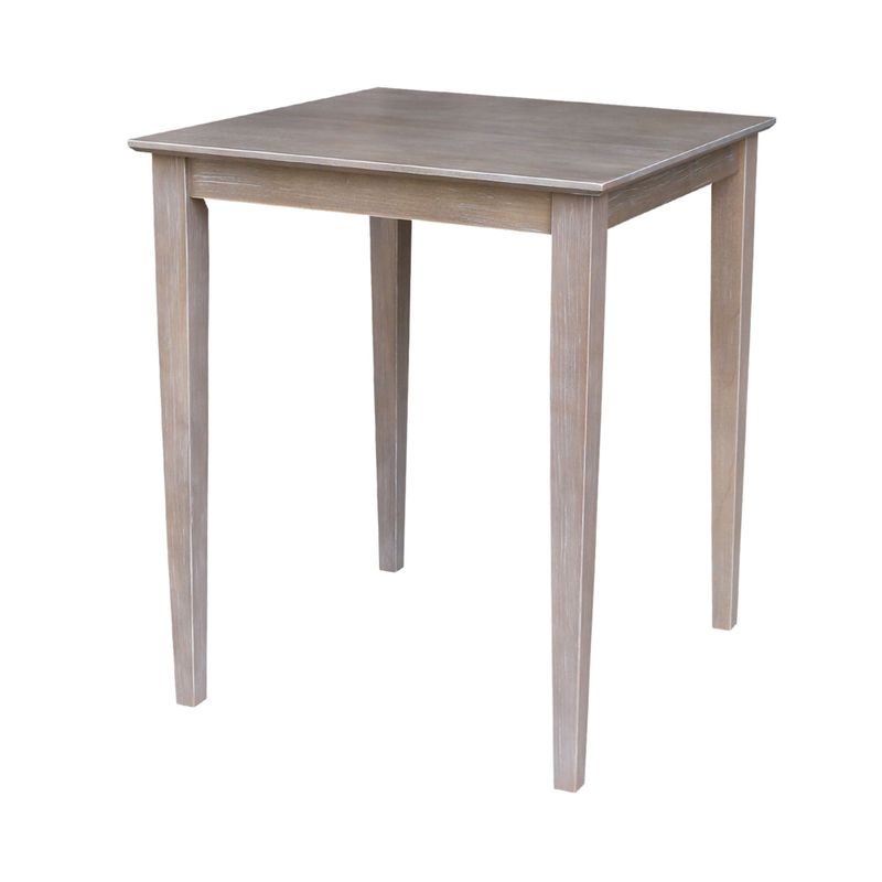 30" x 30" Counter Height Table with 4 Stools - 5 Piece Set - Washed Gray Taupe