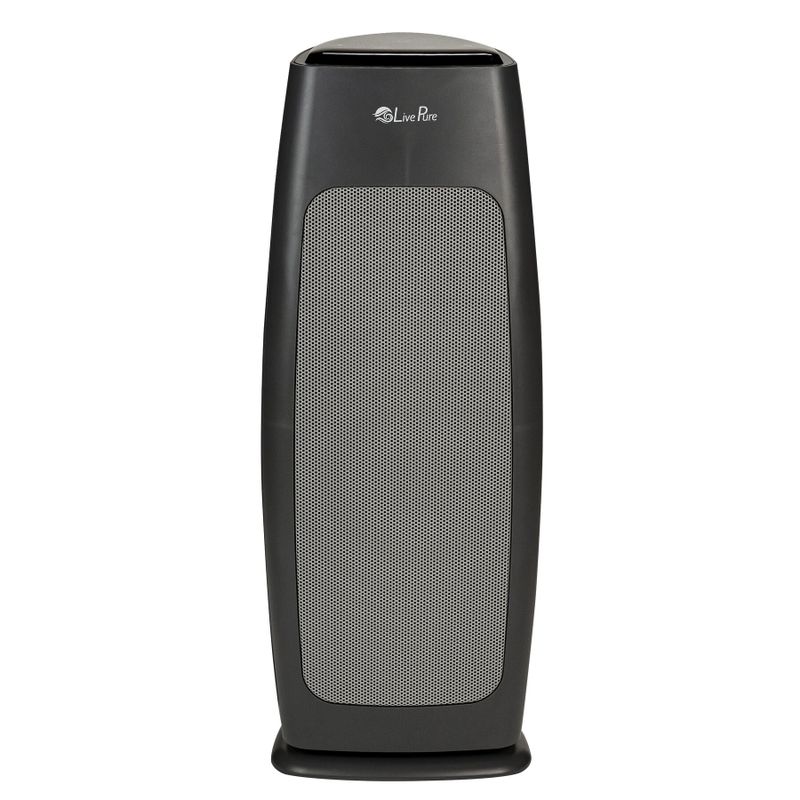 LivePure LP270THP Sierra Series Digital Tall Tower Air Purifier with Permanent Filtration - Black