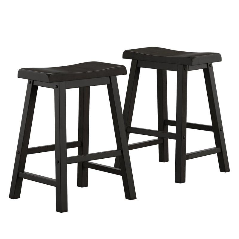 Salvador Saddle Seat Counter Stool (Set of 2) by iNSPIRE Q Bold - Grey